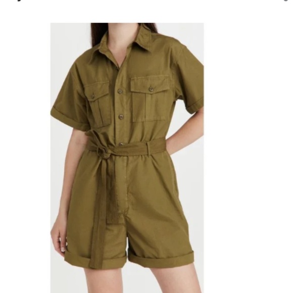 Alex Mill Pants - ALEX MILL "Safari" Short Jumpsuit in. Olive Gold NWOT/sz M